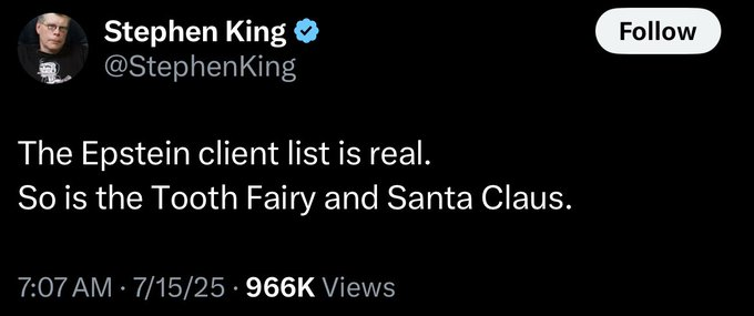 You know things are petty messed up when Stephen Kings sides with Trump on this issue.