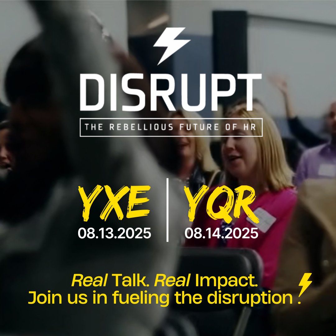 CPHRSK's tweet image. Join a dynamic gathering of HR trailblazers eager to share bold ideas and drive change in their organizations. Attend DISRUPTHR in Saskatchewan!

SASKATOON | Aug 13, 2025
ow.ly/QC5V50VPxiK

REGINA | Aug 14, 2025
ow.ly/jtPz50VPxiI