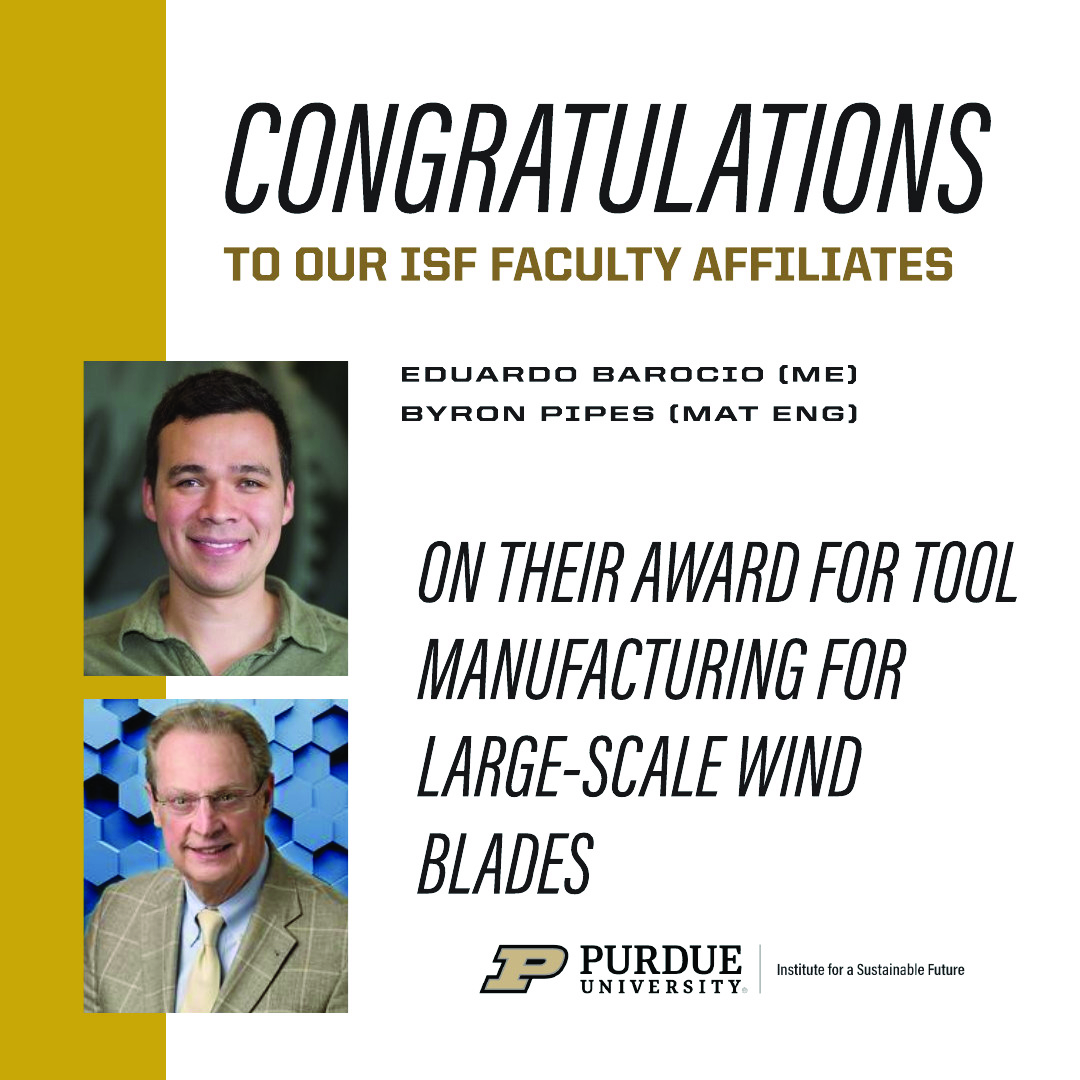 PurdueISF's tweet image. Congratulations to #ISF faculty affiliates Eduardo Barocio and Byron Pipes on receiving funding from DOE! @PurdueME @PurdueEngineers