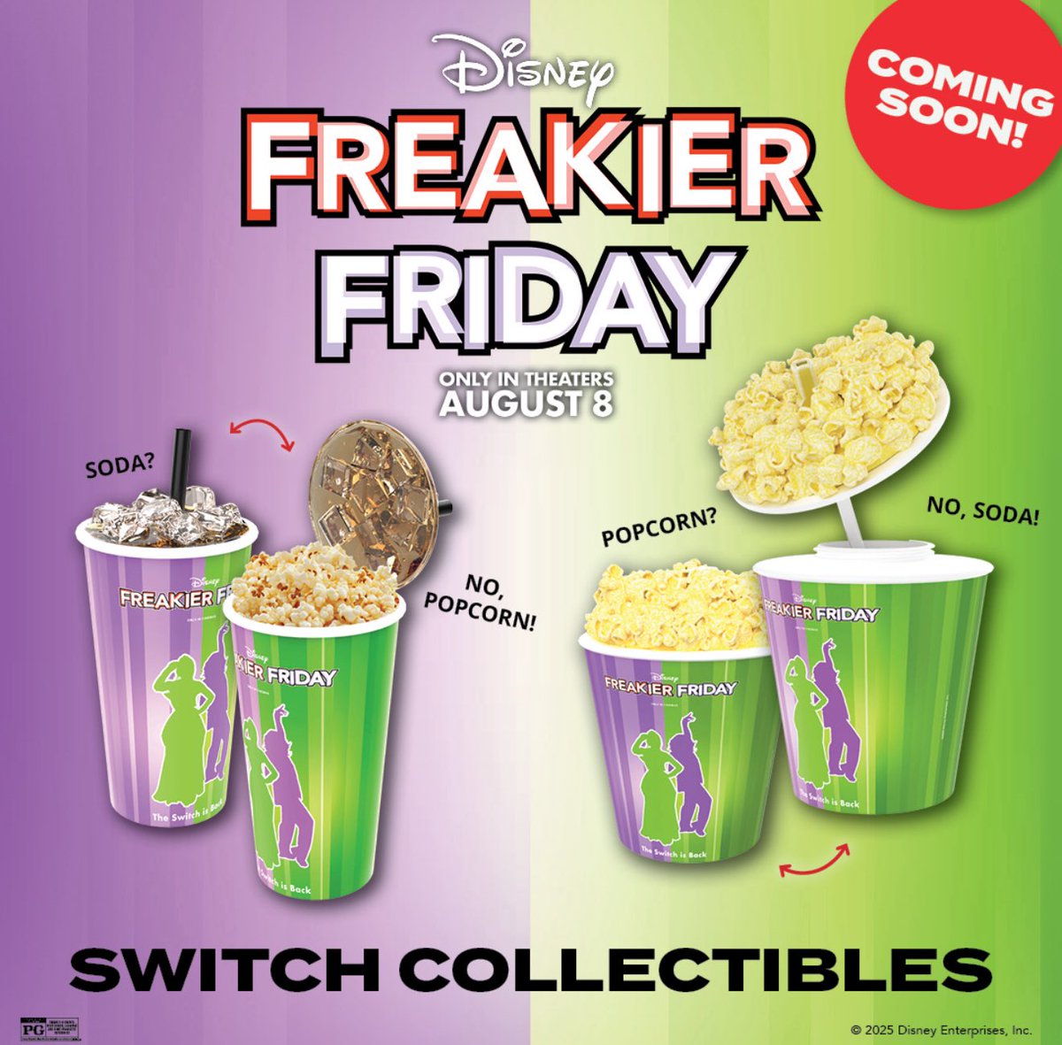 The official popcorn bucket and cup for ‘Freakier Friday’ has been unveiled.