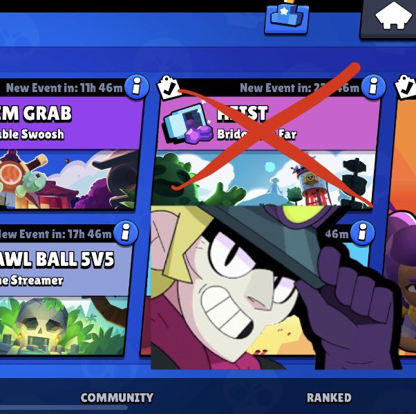 AshClashYT's tweet image. Chuck ruined Heist since 2023. 
Is it just me, or does anyone else not play Heist ever because of Chuck? 🤔 

Ever since his release, it’s been unbearable to play Heist on ladder. He’s not unbeatable, but he limits your options a lot. While every game at high trophies is just…