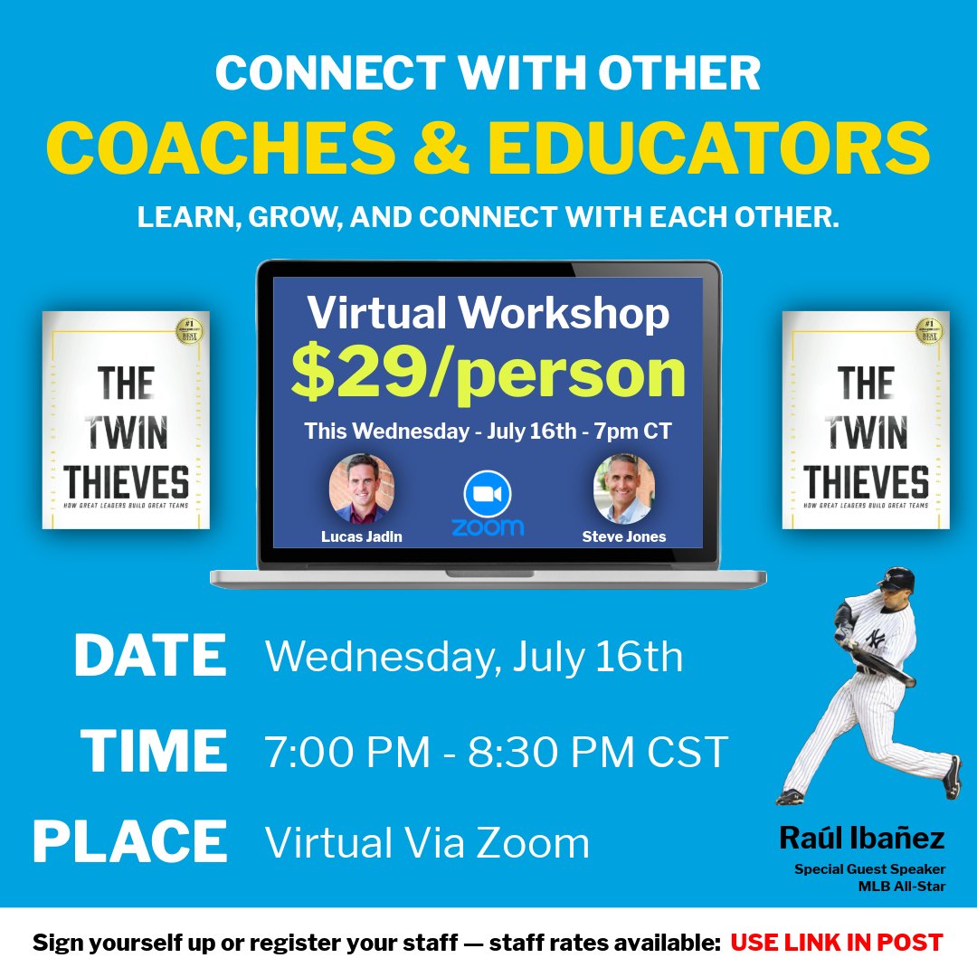 🚨 Registration Closes TODAY at 3:00 PM CST! 
🎟️ Sign up now → tinyurl.com/bdhb3s3e

You’ll be learning alongside coaches &amp; educators from:

LEVELS: NCAA D1, D2, D3 • NAIA • HS • MS • Elementary

WHO: ADs • CEOs • Supers • Principals • Head Coaches • • Assistants •