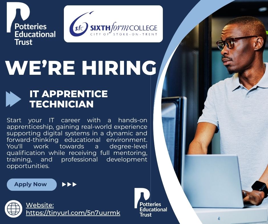 🚨 IT Apprentice Wanted!

Hands-on experience, expert support, and real growth in a top college setting.

🔗 Apply now: tinyurl.com/5n7uurmk

#ITJobs #Apprenticeship #TechCareers #StokeJobs