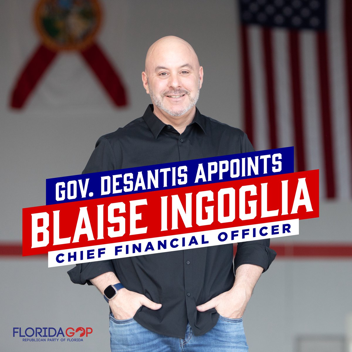 Florida GOP (@floridagop) on Twitter photo Congratulations to <a href="/GovGoneWild/">Blaise Ingoglia</a> on his appointment as Florida’s Chief Financial Officer by <a href="/GovRonDeSantis/">Ron DeSantis</a>! Congratulations to <a href="/GovGoneWild/">Blaise Ingoglia</a> on his appointment as Florida’s Chief Financial Officer by <a href="/GovRonDeSantis/">Ron DeSantis</a>!