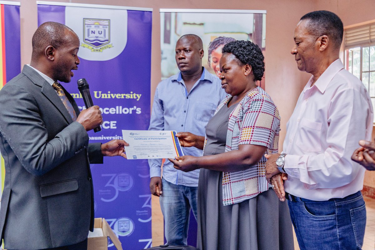 NkumbaUni's tweet image. Earlier today, the @ICT4Primary project implementation team delivered digital pedagogy equipment to Nkumba Primary School.
"eLearning is the way to go, we want no child left behind." ~ Prof. @judlub the #DECEDA Project Lead & VC @NkumbaUni
#ICT4Primary