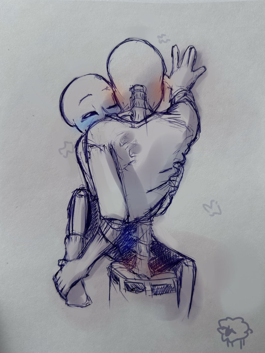 And sketches again! 😈
(Sorry for my English)

#undertale #sans #papurus #papysans #foncest #パピサン