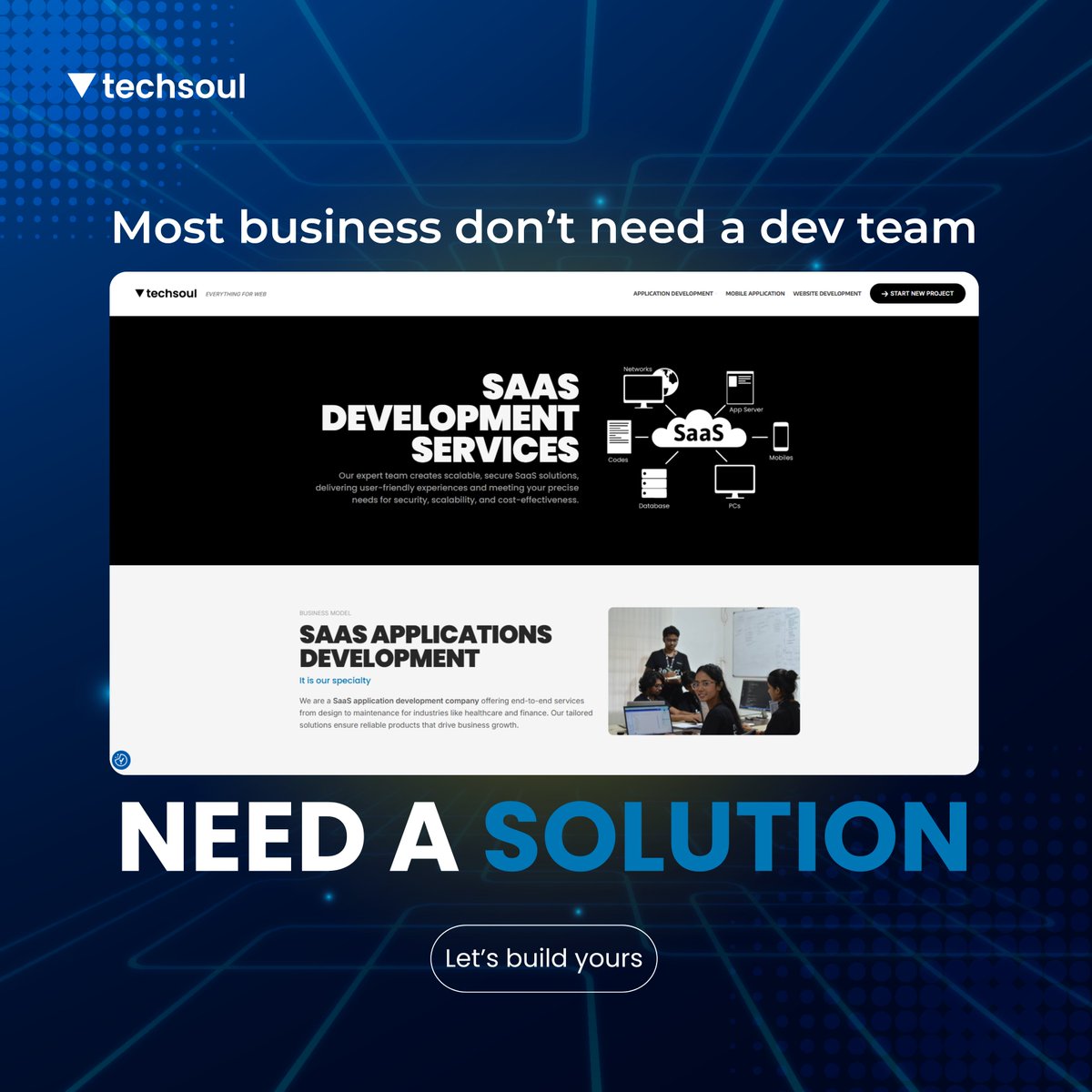 techsoul14's tweet image. Most businesses don’t actually need a full-blown dev team.
What they need — is a solution that just works.

And that’s exactly what we build.

We design, develop, and deliver custom SaaS platforms — without all the dev team hassle.

#SaaS #Techsoul #nodevteam #DigitalBusiness