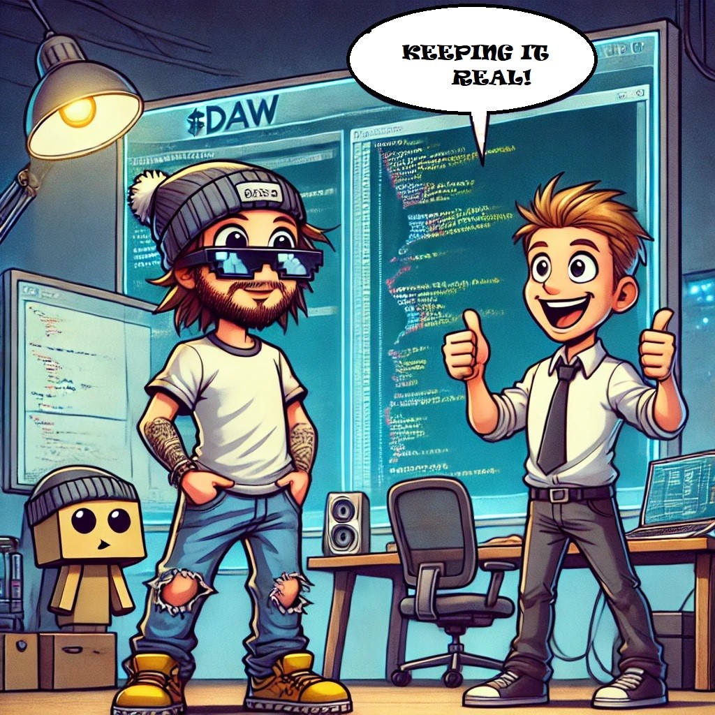 DAW_on_SOL's tweet image. Hump day vibes! 🚀
Market's looking good, and DAW's in accumulation mode. Big collab on the horizon!
DEVS NEVER STOP WORKING 💻🔥
Ca: aDniBKD8XpRP6Y4jBZQVwH1K1uf8NYZbG8Uz1wXpump