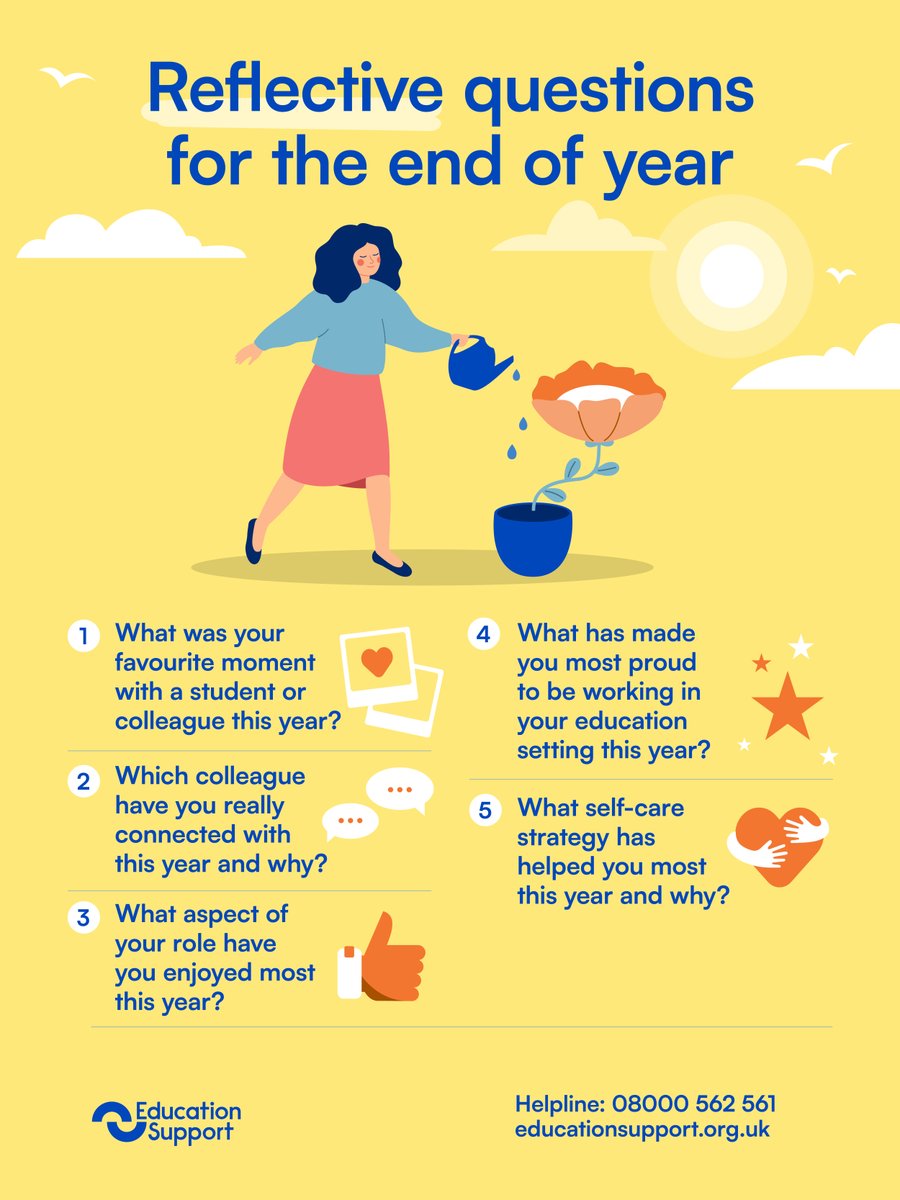This end of year reflective exercise can help you reconnect with the joy of working in education, by allowing you to recognise your accomplishments and the impact of your work.

Read more here: ow.ly/QTCA50SGVIZ

#EndOfYear #Reflection #Teachers #Teacherlife #EduTwitter