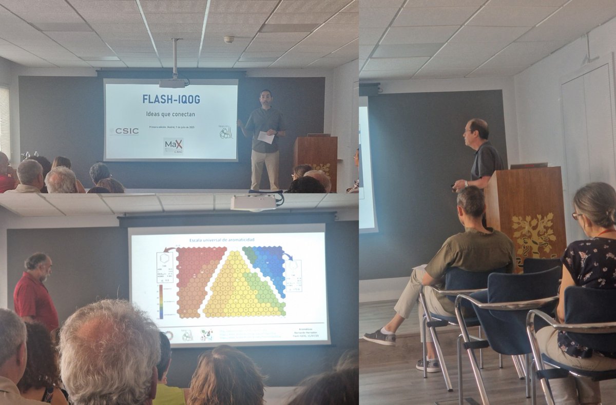 Muy content@s con la 1ª edición de FLASH-IQOG: Ideas que conectan 💡🔗
Chiara, Sanz y Herradón compartieron sus investigaciones en una jornada breve, ágil y enriquecedora.
¡Gracias por participar! Seguimos conectando ideas 🧪✨ #IQOG #CienciaCompartida