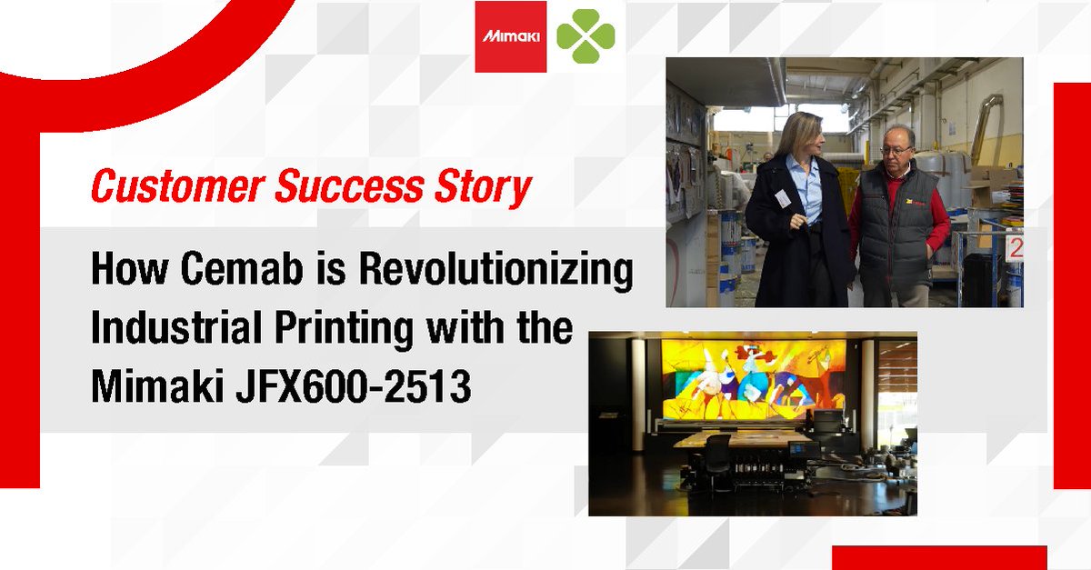 Cemab S.r.l. is redefining industrial printing with the Mimaki JFX600-2513, delivered via our partner Bompan. 🇮🇹
Faster, sharper, more versatile than ever. 🖨️✨

🎬 Watch the story: eu1.hubs.ly/H0lNGnR0