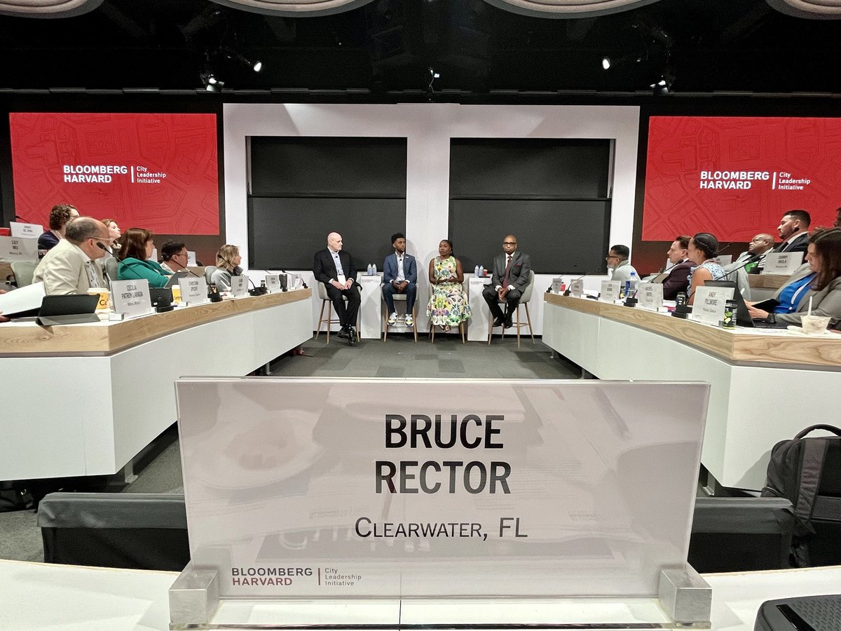 brucearector's tweet image. Awesome seeing Clearwater, Tampa Bay and Florida seated front and center this morning at the final day of the Bloomberg Harvard City Leadership Initiative Class of 2026 at Bloomberg headquarters in New York City. #cities #leadership #learning #bestpractices