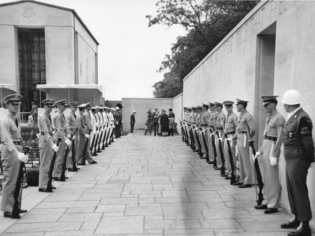 usabmc's tweet image. On this day in 1960, the Cambridge American Cemetery was dedicated.
A large audience gathered to honor those World War II fallen Americans commemorated here, many of whom lost their lives in the Battle of the Atlantic or in the strategic air bombardment of northwest Europe.
The…