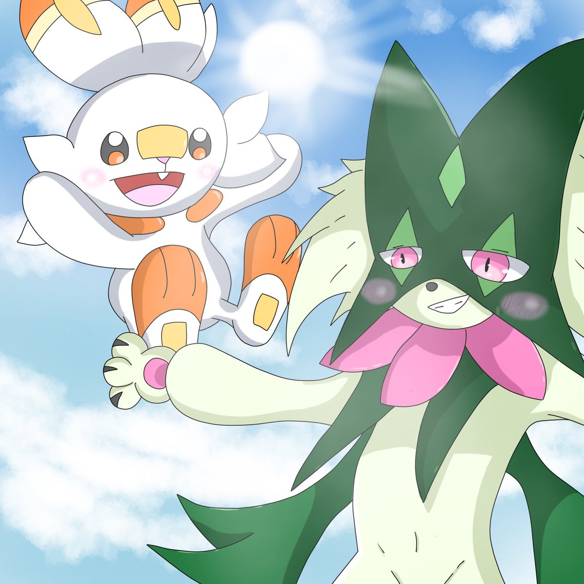 sinzouwosasgeyo's tweet image. ヒバニーとマスカーニャ