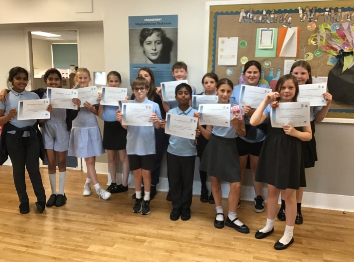 We are proud of our first Year 6 Playground Leaders (PALS) who received their gold award. They’ve been brilliant in supporting children with play at lunchtimes, for the last 6 months. They joined Mrs Reynolds this afternoon to receive their certificates and prize.