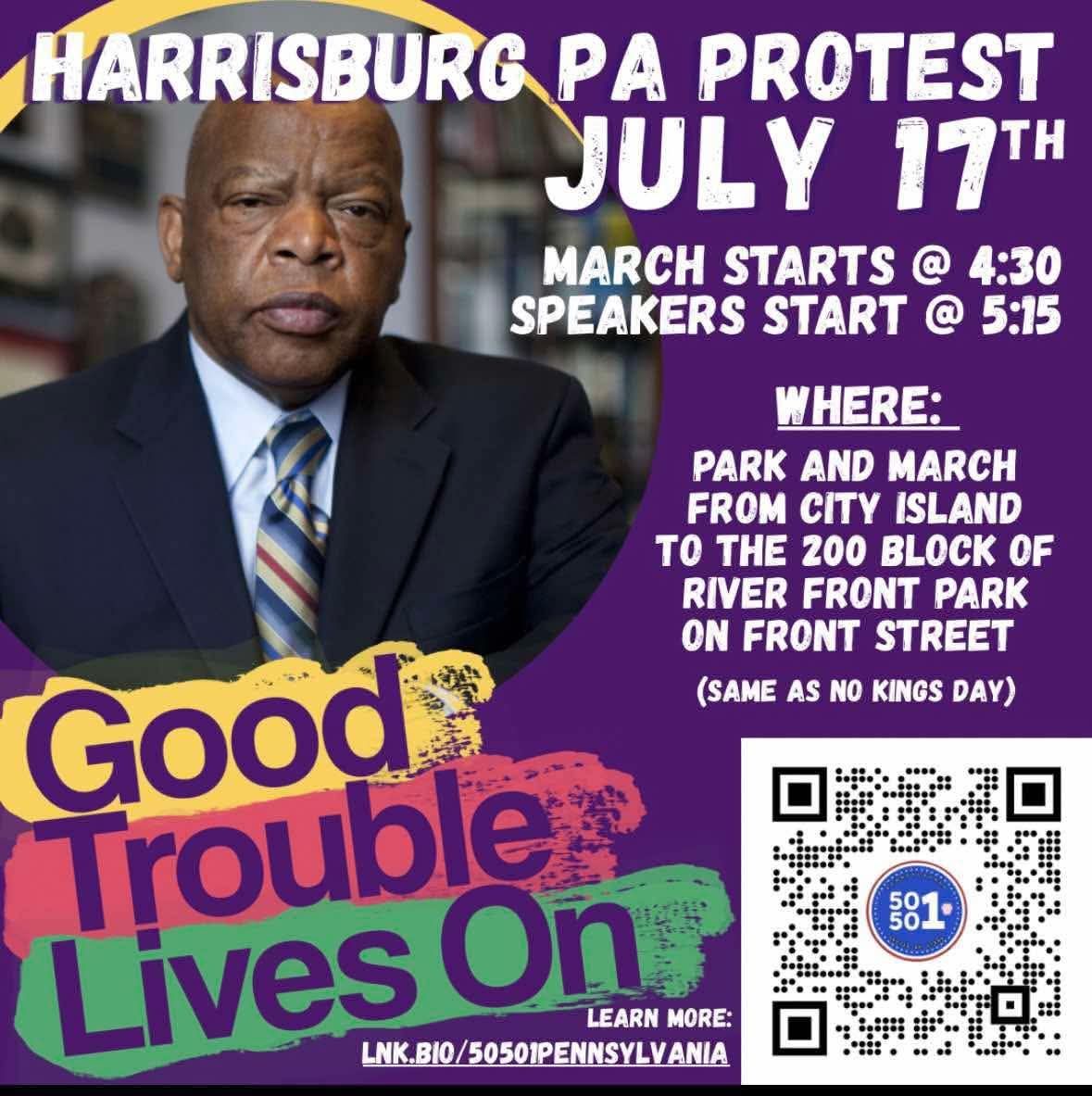 If you're near Harrisburg, join us tomorrow! #goodtroubleliveson