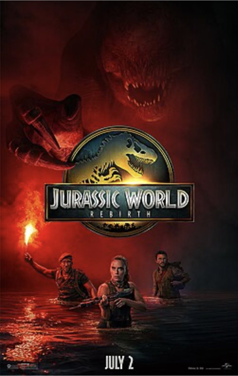 RowdyPlayer1's tweet image. Watched Jurassic World Rebirth last night with the family. It was pretty good, a little slow in the beginning but second half got way better with references from some of the other films. Out of the 7 movies I would put this one around number 5 in the rankings.