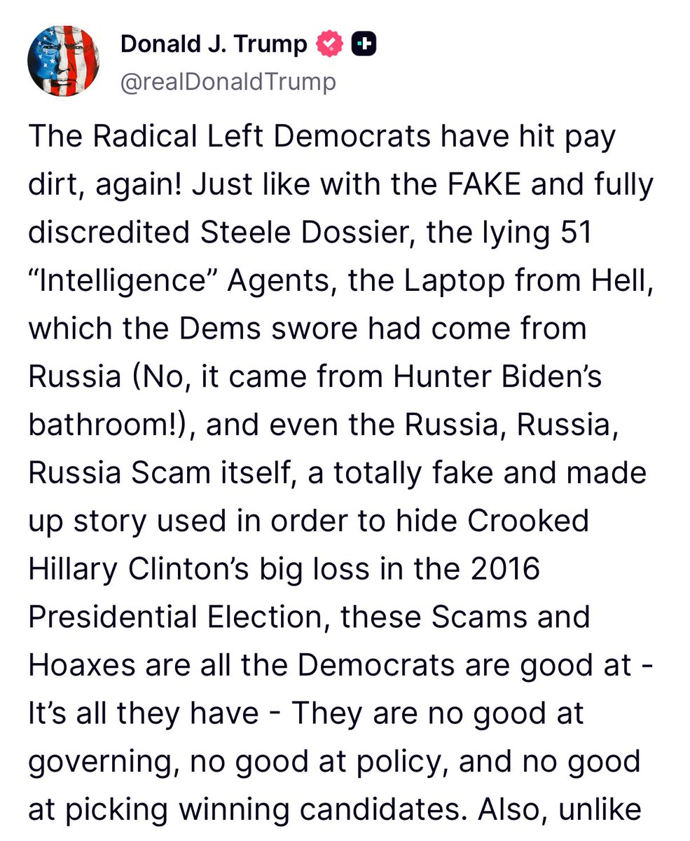 DashaBurns's tweet image. Trump’s anger over MAGA’s obsession with the Epstein case seems to be reaching a new level.
He’s blaming Dems but saying his own “PAST” supporters have bought into the “bullshit hook, line, and sinker” and saying he no longer wants their support… 👇