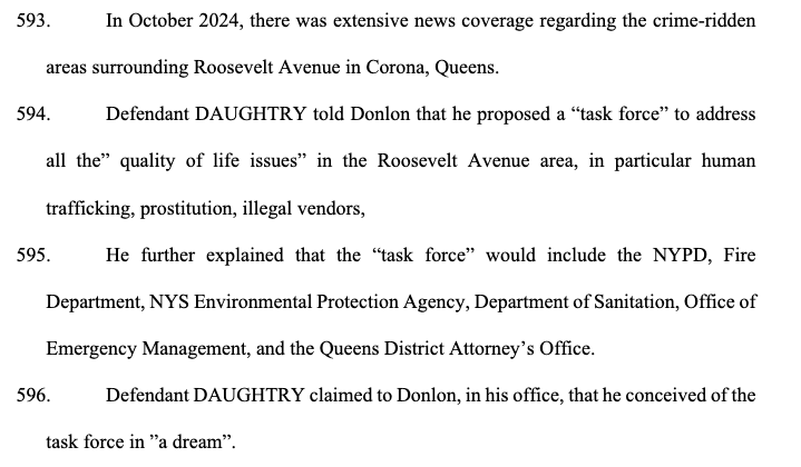 nick_garber's tweet image. in ex-NYPD Commissioner Tom Donlon's lawsuit against the city, he states that the much-discussed task force patrolling Roosevelt Avenue in Queens arose after then-Deputy Commissioner Kaz Daughtry came up with it in "a dream"