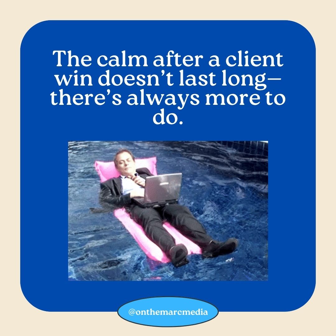 Finishing a big client project is one of the best feelings. The inbox is still, but only for a moment. There’s always another pitch to write, another deadline to meet, another story to tell. The work doesn’t stop, and honestly, we wouldn’t have it any other way.

#PRLife #OTMM