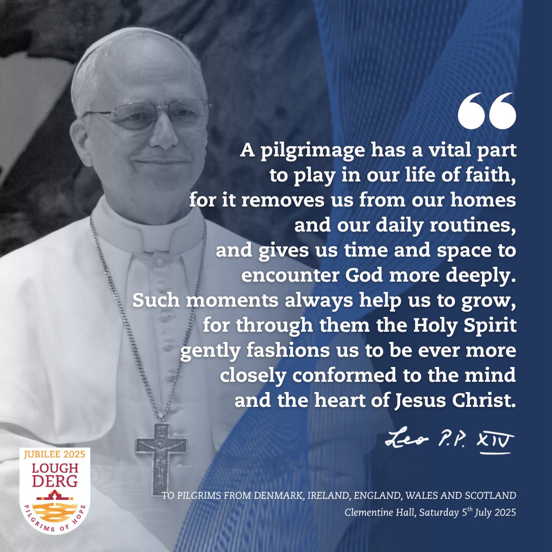 Lough Derg (@lough_derg) on Twitter photo During this Jubilee Year, join us in stepping away from the hustle and bustle of daily life to encounter God deeply in the serene setting of Lough Derg.
As <a href="/Pontifex/">Pope Leo XIV</a> #leoxiv beautifully reminds us #pilgrimage During this Jubilee Year, join us in stepping away from the hustle and bustle of daily life to encounter God deeply in the serene setting of Lough Derg.
As <a href="/Pontifex/">Pope Leo XIV</a> #leoxiv beautifully reminds us #pilgrimage