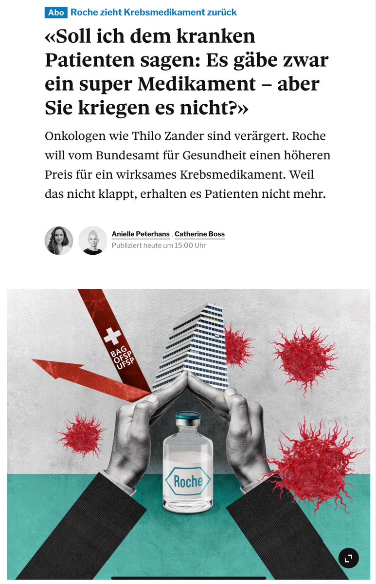salegen's tweet image. Roche kriegt den Hals nicht voll. Auf Kosten schwer kranker Patienten. #Medizin #Roche #Pharma