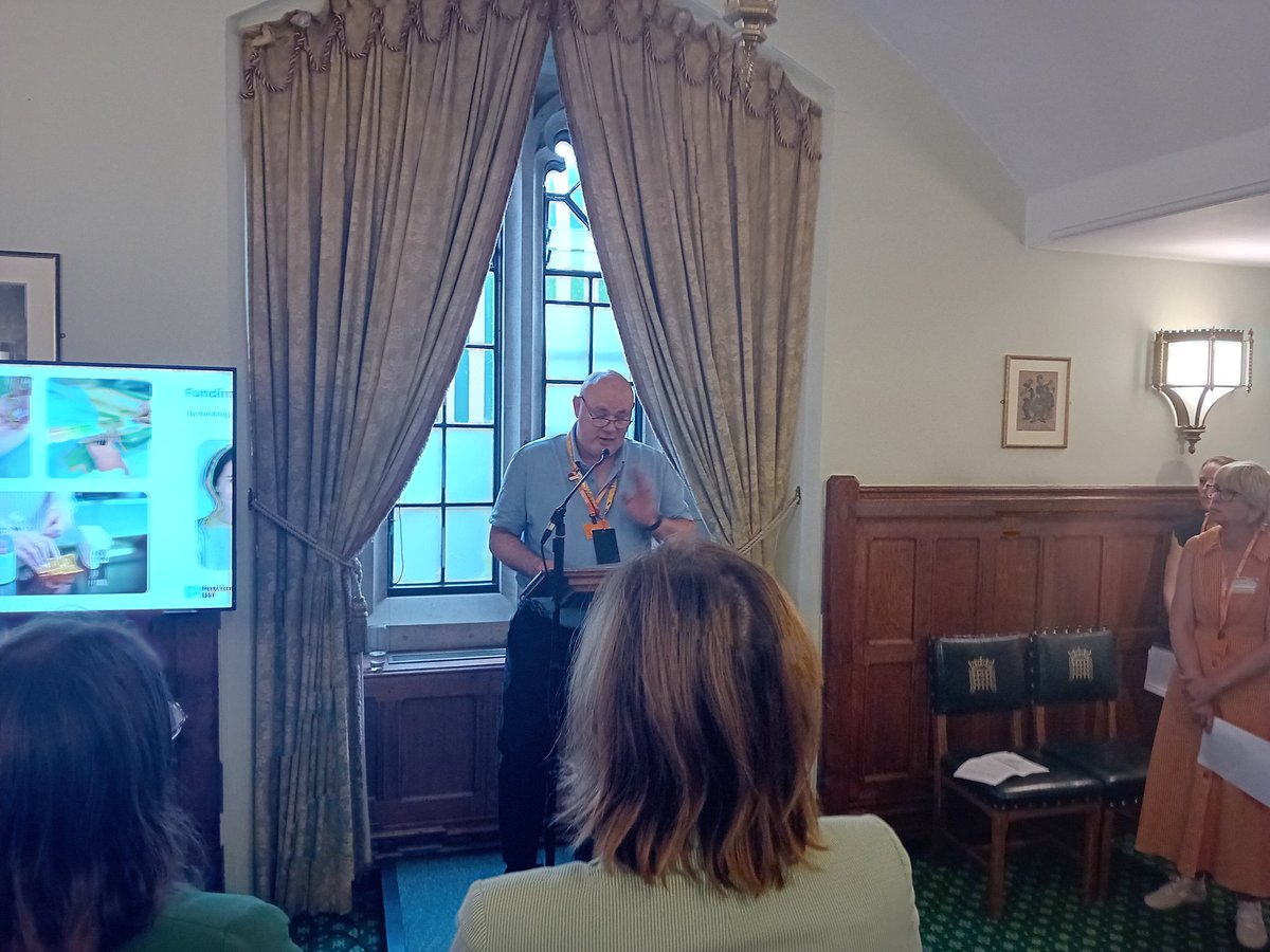 RichmondGroupOC's tweet image. We're in Parliament for our member @ParkinsonsUK's event, hearing about how to improve care for people with Parkinson's, and their work supporting the NHS. Here's John sharing his experience of Parkinson's: