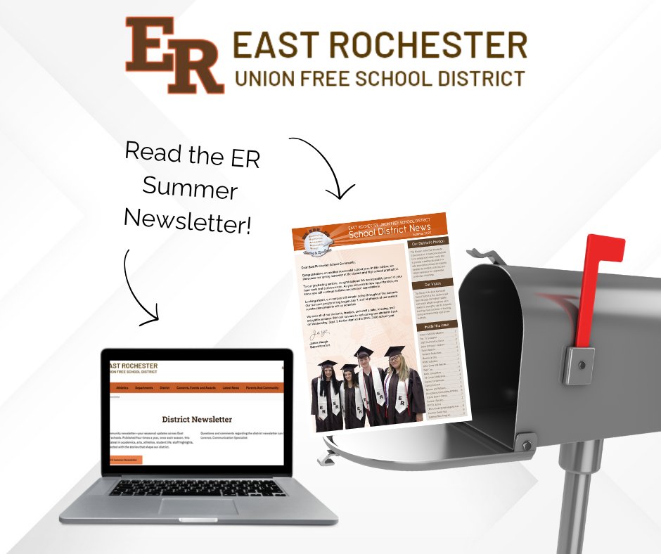 The ER Summer Newsletter will be in mailboxes soon! 📬
You can check out the newsletter on our website too!⬇️😁
erschools.org/news/district_…