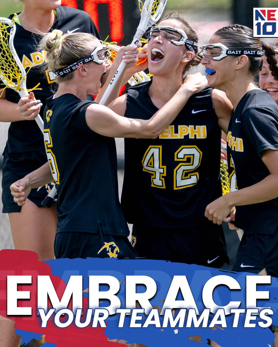 Embrace your teammates.  It's why you do this.

#NE10EMBRACE I #NCAAD2 I #D2WLAX