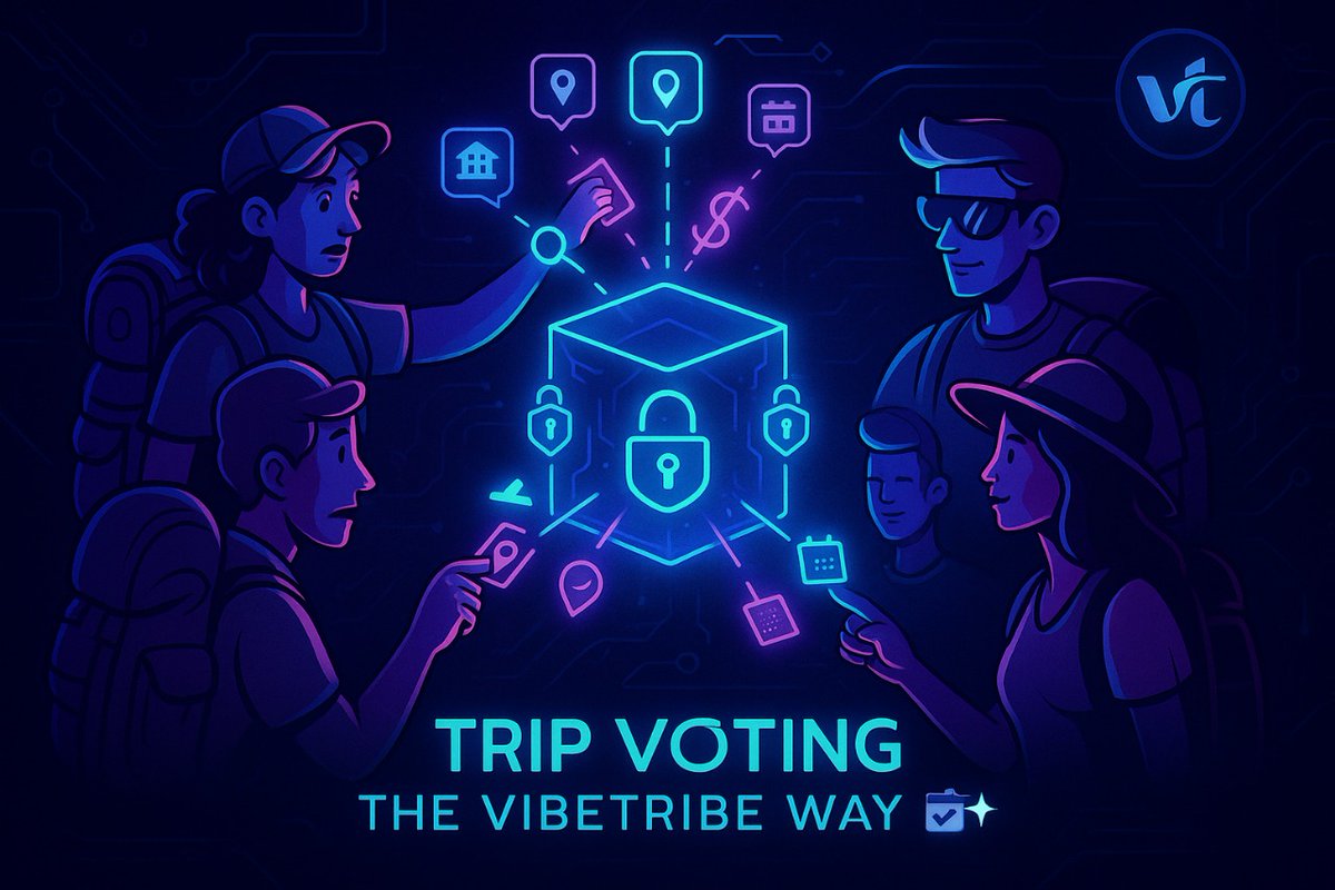 😎 "Democracy but make it travel.
Hotel? ✅ Budget? ✅ Vibes? Always. 🔥"
#VibeTribe #DecentralizedTrips #VoteToVibe #Web3Wanderers #DAOItRight