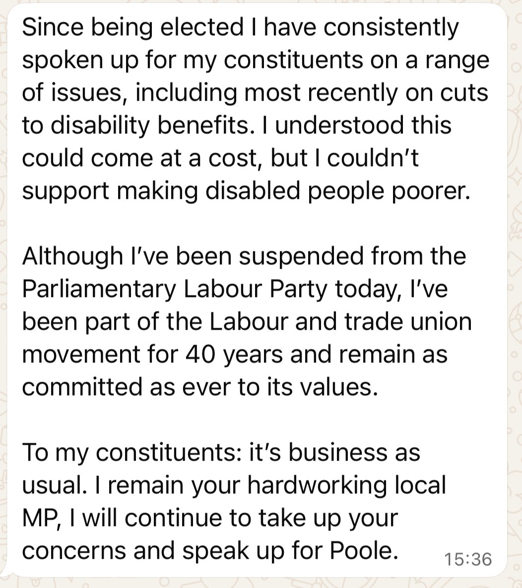 adampayne26's tweet image. Neil Duncan-Jordan tells PolHome’s @_tomscotson:
“Although I’ve been suspended from the Parliamentary Labour Party today, I’ve been part of the Labour & trade union movement for 40 yrs and remain as committed as ever to its values.
“To my constituents: it’s business as usual”