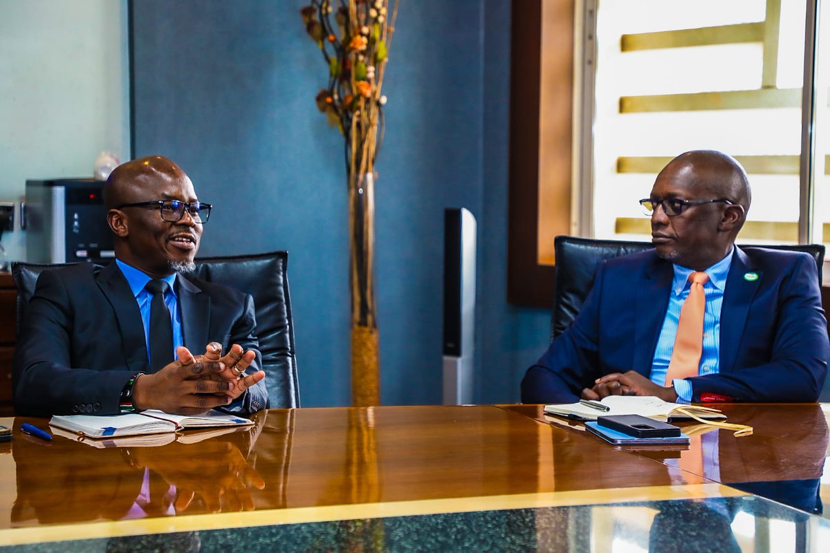 NationMediaGrp's tweet image. Earlier today, our Group Managing Director and CEO, Geoffrey Odundo
hosted Martin Ochien'g, Group Managing Director, SASINI PLC.
They discussed opportunities for collaboration including sustainability, innovation, and thought leadership. We look forward to collaboratively…
