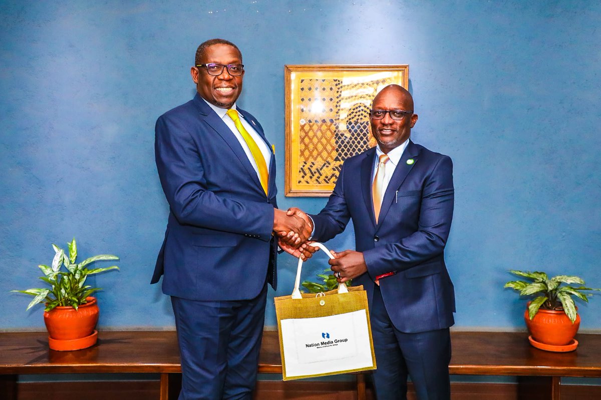 NationMediaGrp's tweet image. Earlier today, our Group Managing Director and CEO, Geoffrey Odundo
hosted Martin Ochien'g, Group Managing Director, SASINI PLC.
They discussed opportunities for collaboration including sustainability, innovation, and thought leadership. We look forward to collaboratively…