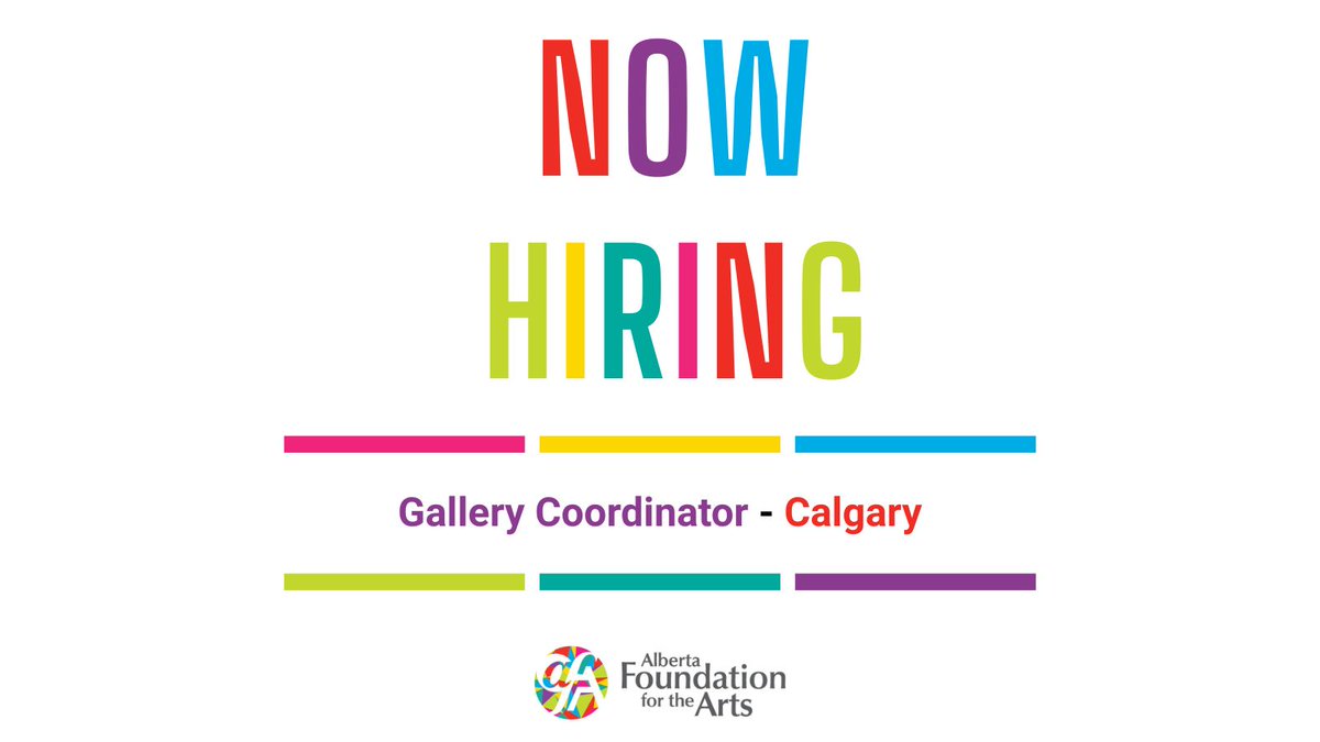 The AFA is seeking an experienced, passionate and self-motivated individual to be the onsite Gallery Coordinator for an upcoming 6,000 square foot gallery space being set up in downtown Calgary. Apply by July 20. 

Learn more. 

buff.ly/3txIVJf