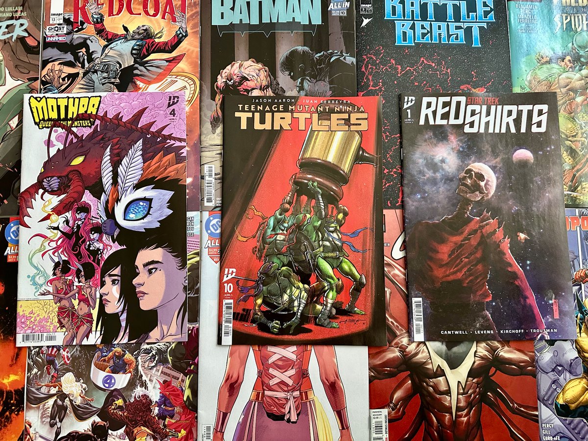 Gregg Katzman (@greggkatzman) on Twitter photo Happy new comic book day, everyone! Visit a store near you today to celebrate: comicshoplocator.com
On sale today from <a href="/IDWPublishing/">IDW Publishing</a> is…
-TMNT #10
-STAR TREK: RED SHIRTS #1
-MOTHRA: QUEEN OF THE MONSTERS #4 Happy new comic book day, everyone! Visit a store near you today to celebrate: comicshoplocator.com
On sale today from <a href="/IDWPublishing/">IDW Publishing</a> is…
-TMNT #10
-STAR TREK: RED SHIRTS #1
-MOTHRA: QUEEN OF THE MONSTERS #4