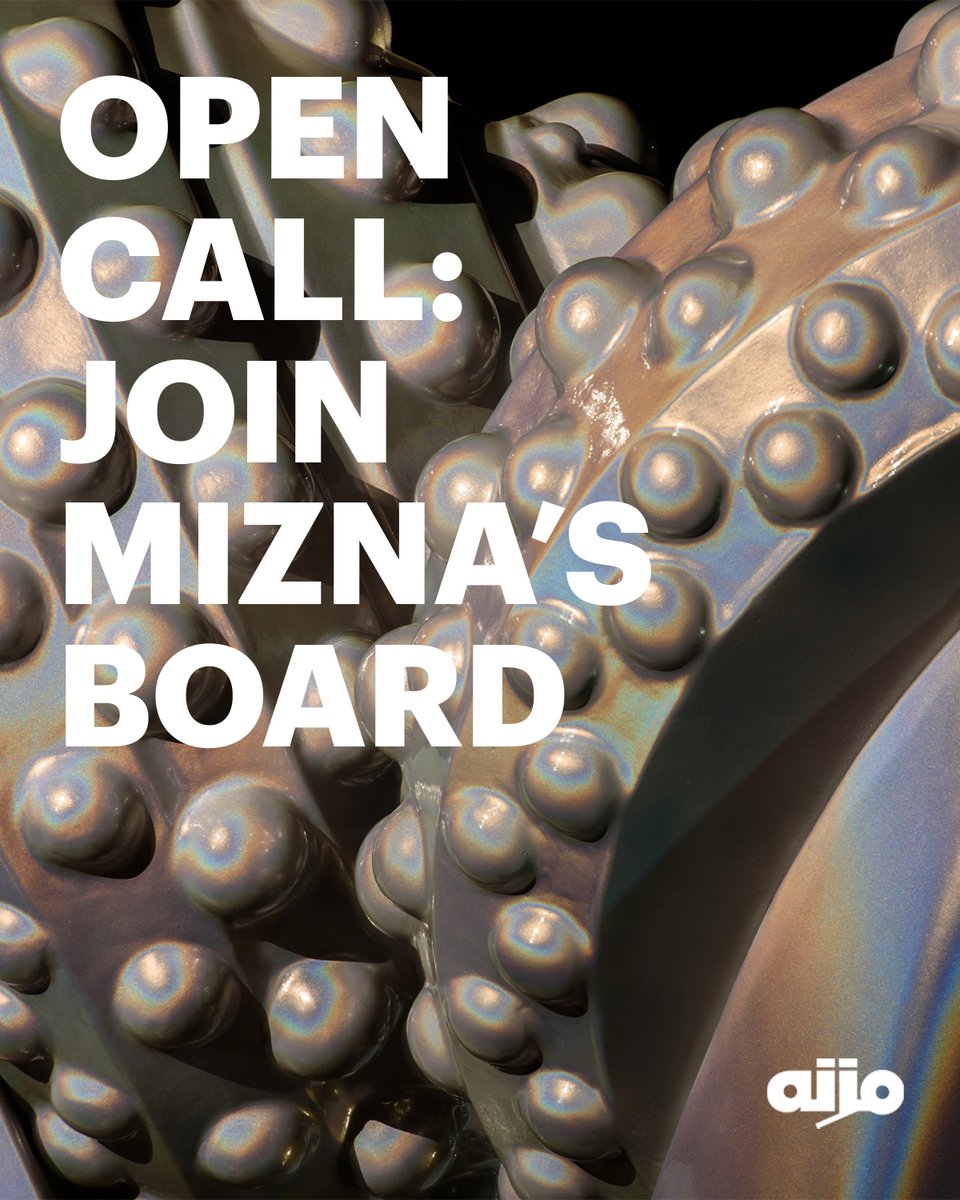 Mizna_ArabArt's tweet image. Mizna is growing our board!
We're seeking passionate and committed individuals to join our board of directors.
We’ll review all submissions and reach out to candidates who align with our needs on a rolling basis.
Learn more + apply : mizna.org/mizna-news/ope…
