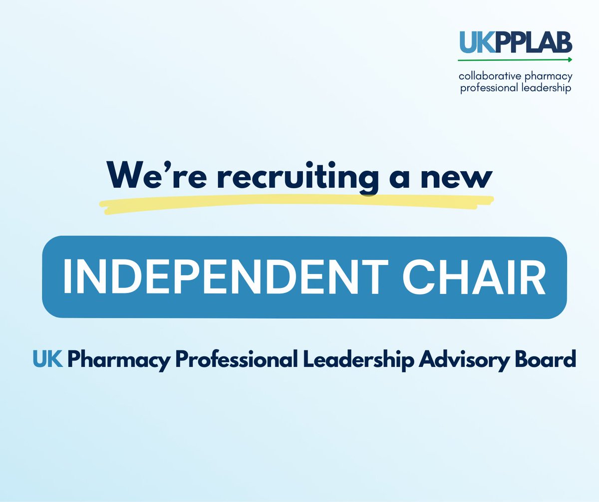 UK Pharmacy Professional Leadership (@ukpplboard) on Twitter photo At the end of September, Sir Hugh Taylor will be stepping down as Independent Chair of the <a href="/ukpplboard/">UK Pharmacy Professional Leadership</a>. The recruitment process for a new Independent Chair is now underway. Find out more about how to apply. Deadline 5 August... jointheconversation.scwcsu.nhs.uk/pharmacy-profe… At the end of September, Sir Hugh Taylor will be stepping down as Independent Chair of the <a href="/ukpplboard/">UK Pharmacy Professional Leadership</a>. The recruitment process for a new Independent Chair is now underway. Find out more about how to apply. Deadline 5 August... jointheconversation.scwcsu.nhs.uk/pharmacy-profe…