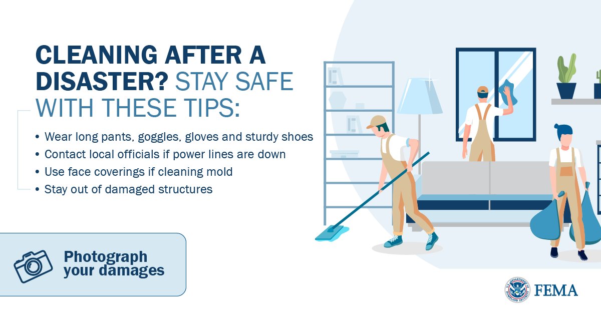 FEMARegion6's tweet image. Texas residents with home damage from the July 2 severe storms and flooding can start cleanup without waiting for FEMA inspections. Check for structural damage before entering and report it to local officials. Learn more: fema.gov/fact-sheet/don…