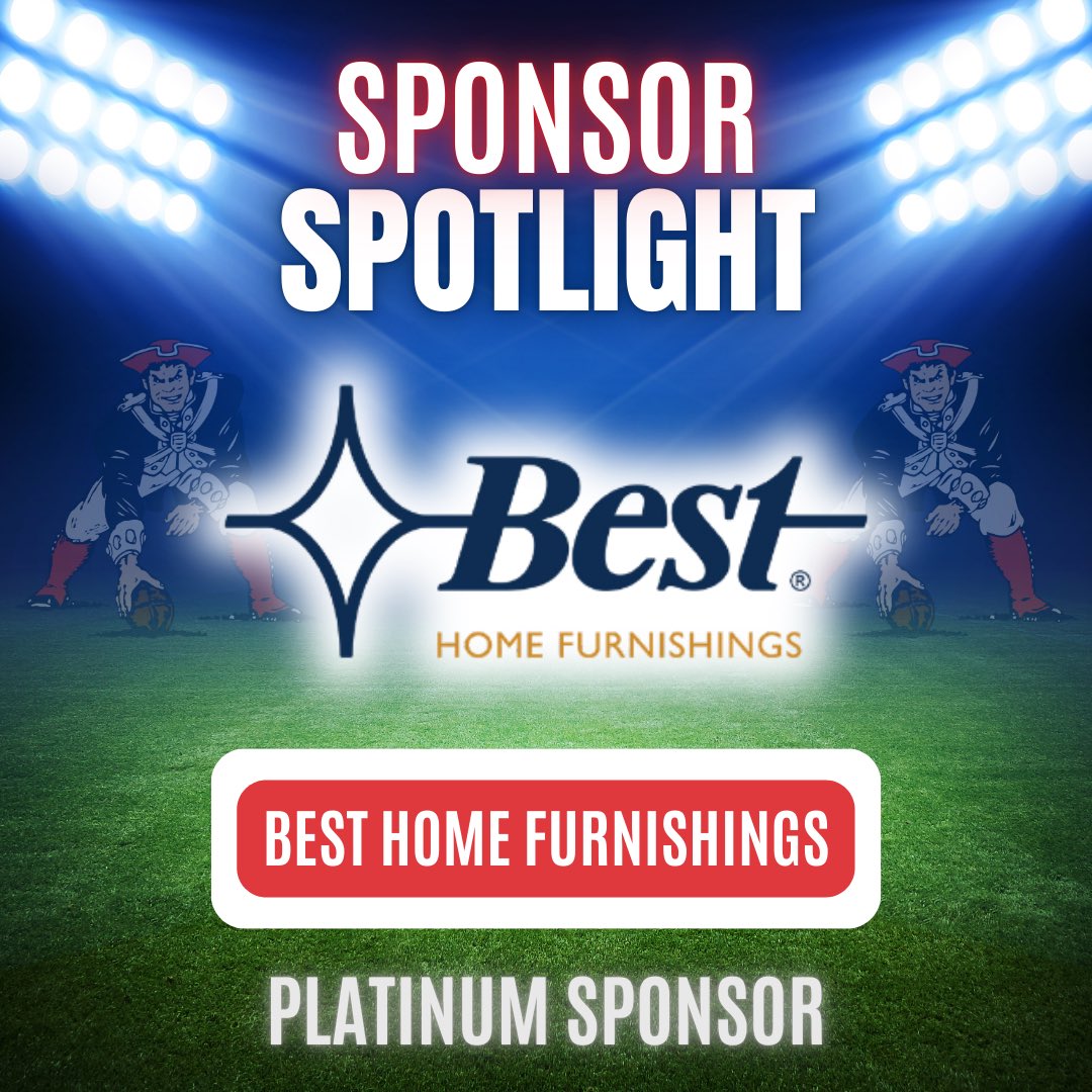 HHQBCLUB's tweet image. 🚨2025 Sponsor Spotlight🚨
👏2025 PLATINUM Sponsor👏
Thank you Best Home Furnishings for supporting the Patriot Football program in 2025!
Learn more about Best Home Furnishings at:
besthf.com
———————
🔥2025 SPONSOR PACKAGES🔥
Local businesses and families have…