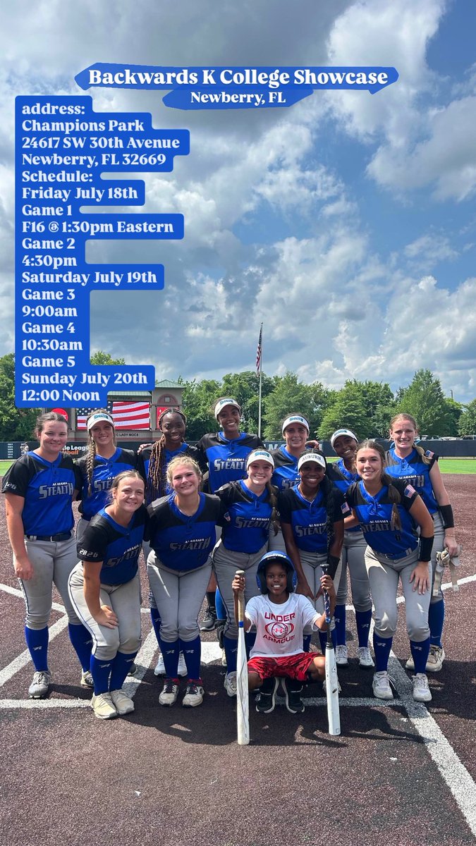 Newberry Schedule! So excited to ball out this weekend! Coaches, if you are in town my team would LOVE for you to stop by and see a game! Go Stealth💙💙