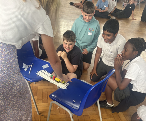InspiringTF's tweet image. Building bridges at age 10? Yes please! Pupils at @lainesmead primary explored rail careers beyond trains, thanks to Florence Stafford from @ColasRailUK . #InspiringFutures #RailCareers