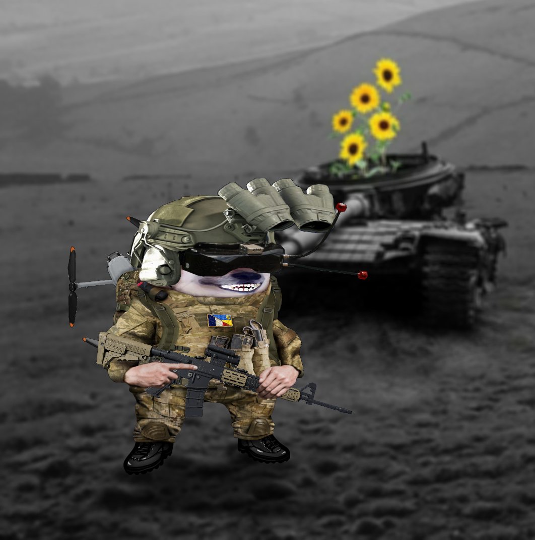 UADefenderG's tweet image. #FellaDelivery email request
"I'd like it to wear FPV goggles with antennas (on his eyes or on his forehead, according to what works best), tactical gear and a plate carrier with a Ukrainian/French flag patch please."
@Official_NAFO #NAFOExpansionIsNonNegotiable