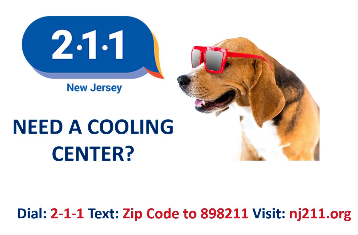 ReadyNJ's tweet image. 🔥 HEAT ADVISORY in NJ 🔥
Stay cool & stay safe:
✅ Stay hydrated
✅ Avoid outdoor activity 11AM–4PM
✅ Never leave kids/pets in cars
✅ Check on vulnerable neighbors
🌬️ Need a cooling center?
Visit nj211.org or call 2-1-1
More tips: ready.nj.gov