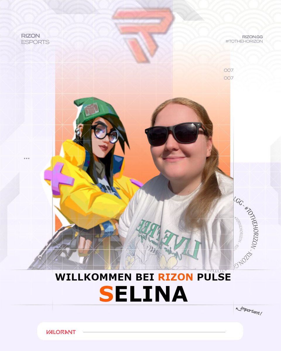 RIZONDOTGG's tweet image. WILLKOMMEN BEI RIZON
@valiation 🦺💛
Sie wird RIZON Pulse als Managerin zur Seite stehen. Wir freuen uns auf dich Selina!
#tothehoRIZON 🦺💛
