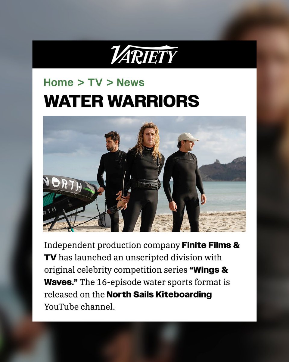 Finite Films &amp; TV has launched an unscripted division with original celebrity competition series WINGS &amp; WAVES.

Watch now on the North Sails Kiteboarding YouTube channel: youtube.com/playlist?list=…