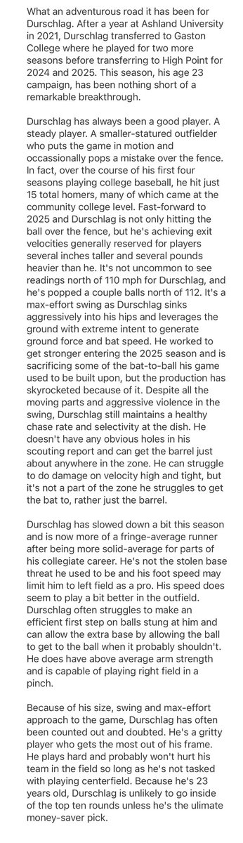 Joe Doyle (@joedoylemilb) on Twitter photo SIGNING: High Point OF Konni Durschlag has signed with the Seattle <a href="/Mariners/">Seattle Mariners</a>. He ranked no. 495 on my Top 615 Prospects board. A very fun prospect for so many reasons. SIGNING: High Point OF Konni Durschlag has signed with the Seattle <a href="/Mariners/">Seattle Mariners</a>. He ranked no. 495 on my Top 615 Prospects board. A very fun prospect for so many reasons.