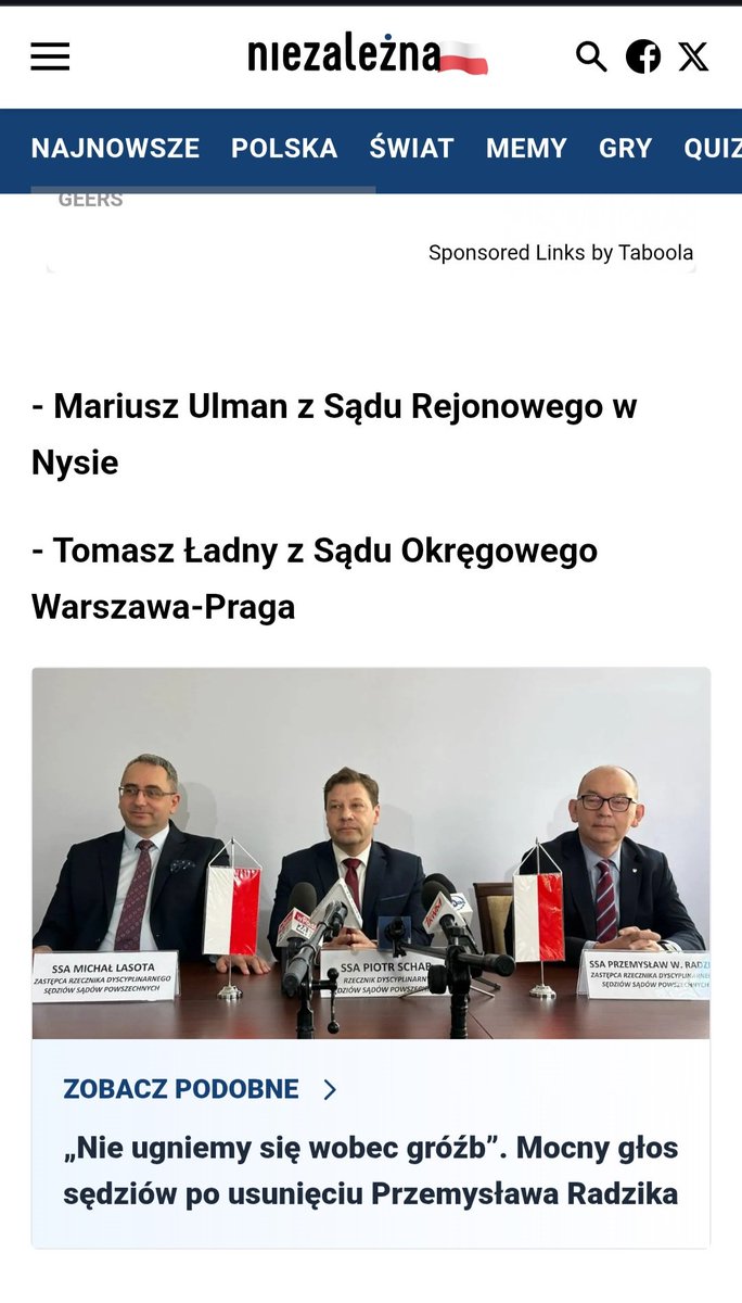 DPawelczykW's tweet image. Jak podał portal @niezaleznapl jest dwóch kandydatów @Adbodnar na rzeczników dyscyplinarnych sędziów sądów powszechnych, w miejsce bezprawnie i bezskutecznie odwołanych @PiotrSchab25737 i @ZRDSSP_Radzik . Sędzia Sądu Rejonowego z Nysy-Mariusz Ulman i sędzia Sądu Okręgowego dla…