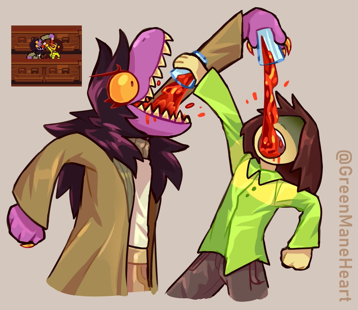 GreenManeHeart's tweet image. Susie and Kris Moment π₯€
#deltarunefanart #deltarune #deltarunechapter4