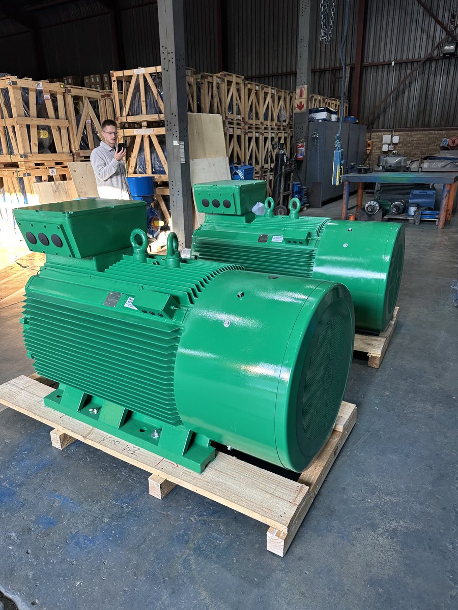 New WEM IE3 super premium high efficiency VSD rated 
500 KW squirrel cage electric motors with Insulated bearing housings 

😊🍀🇿🇦☝️ It’s another fantastic day in Africa - have a good one 😊 and stay in touch 😎🍀🔥

💥💥 Breakdowns - New Projects

indusquip.co.Za
