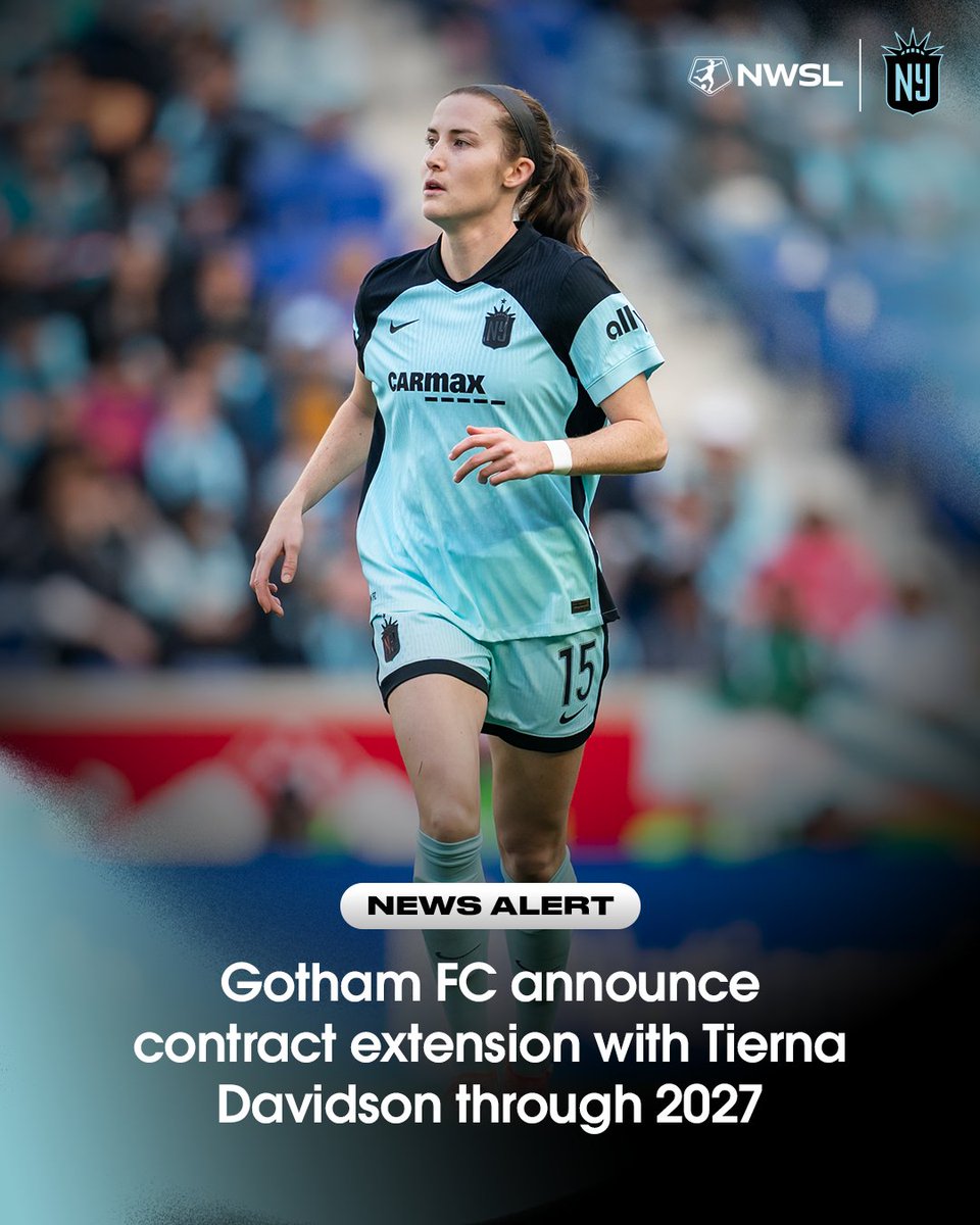 Tierna Davidson continues on with Gotham FC! 

The defender signs a contract extension through 2027 with the club.